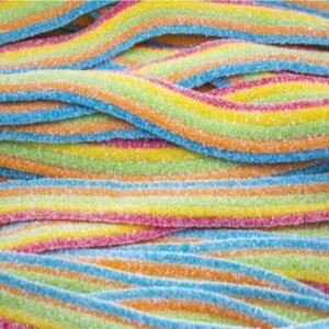 Bandos - Ceintures Multifruits Arc en Ciel Acidulés X 10 Halal | Candy image