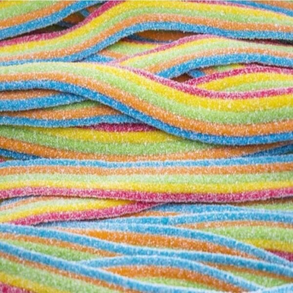 Bandos - Ceintures Multifruits Arc en Ciel Acidulés X 10 Halal | Candy image
