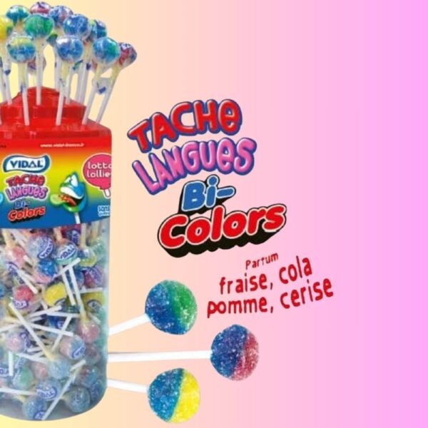 Sucette Bi-Colore Tâche Langue (Lot de 3) Halal | Candy image